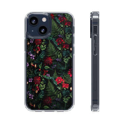 Phone Case — Dark Botanical Clear Magnetic Impact-Resistant Case