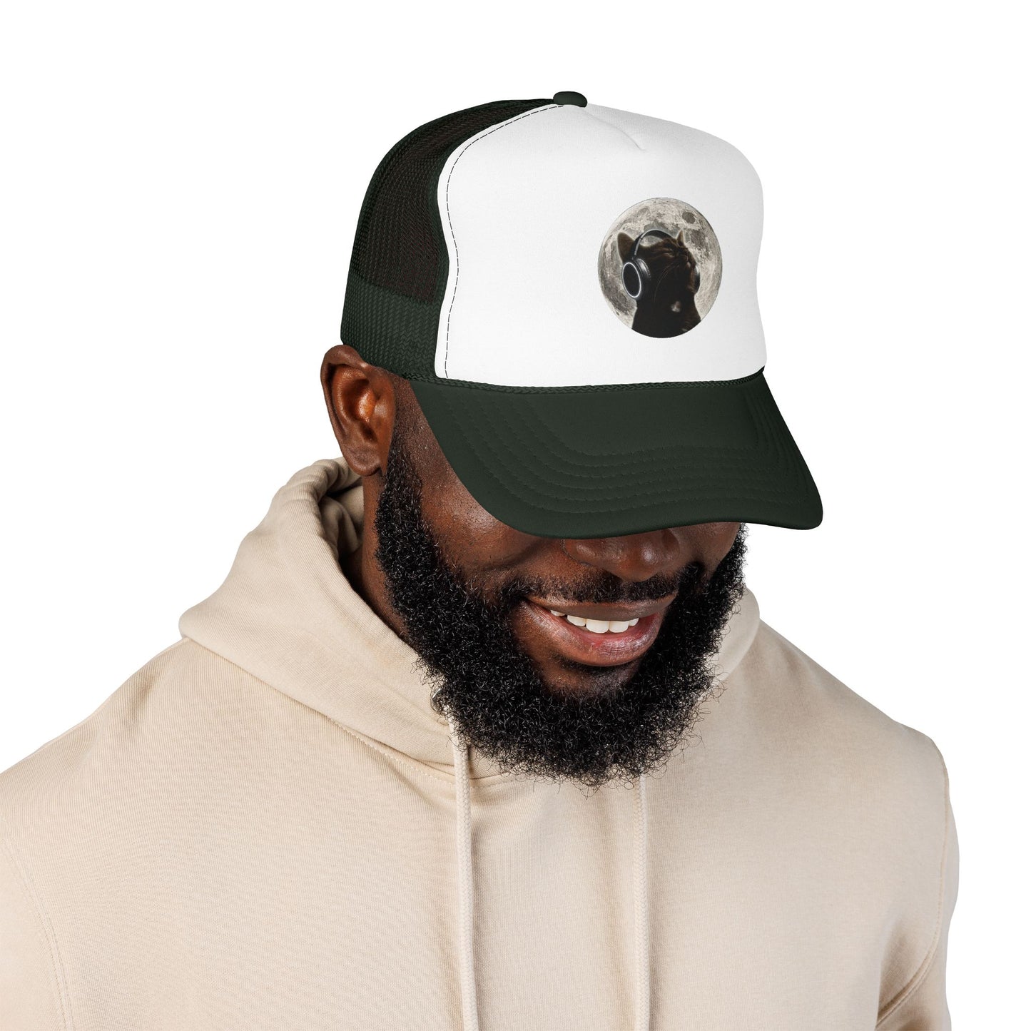 Trucker Hat — Black Dog Moon Graphic Cap