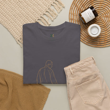 Dad and Girl — Minimal Father & Girl Illustration Tee