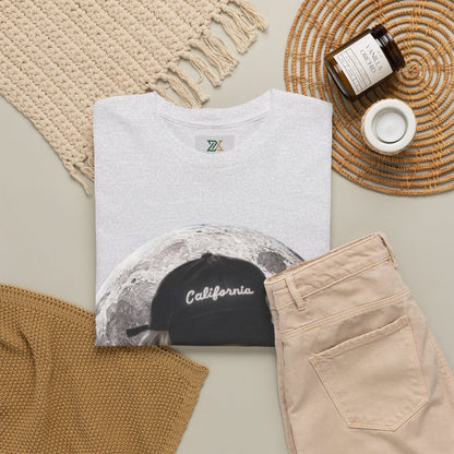 Dog Moon Tee — Golden Retriever Wearing 'California' Cap Graphic T-Shirt