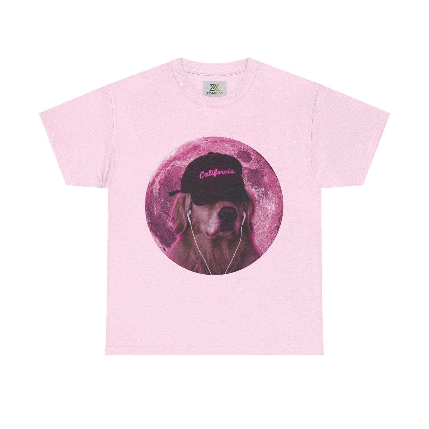 Pink Moon Dog  Unisex T-shirt