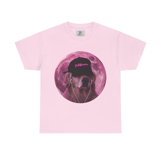 Pink Moon Dog  Unisex T-shirt
