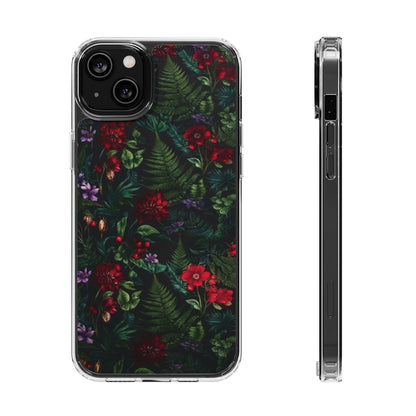 Phone Case — Dark Botanical Clear Magnetic Impact-Resistant Case