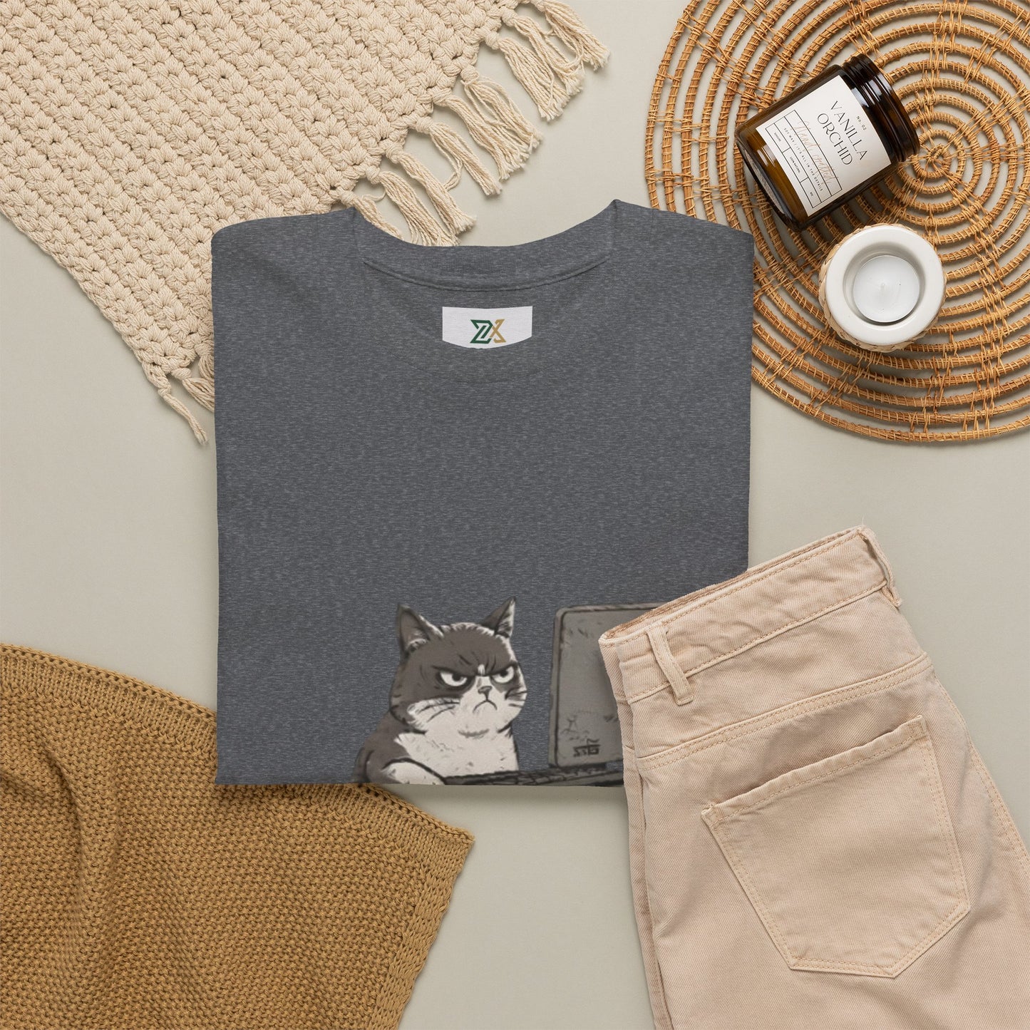 Graphic Tee — "404 Motivation Not Found" Cat Computer Shirt