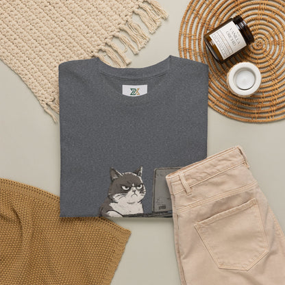 Graphic Tee — "404 Motivation Not Found" Cat Computer Shirt