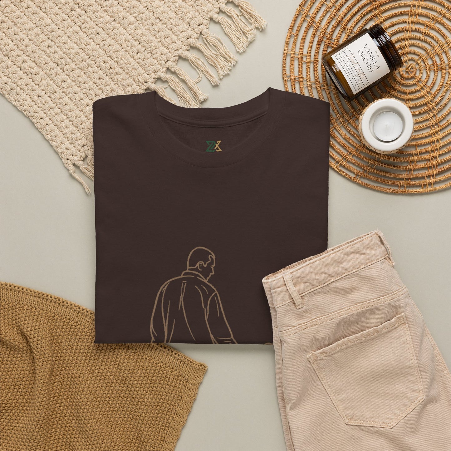 Dad and Girl — Minimal Father & Girl Illustration Tee