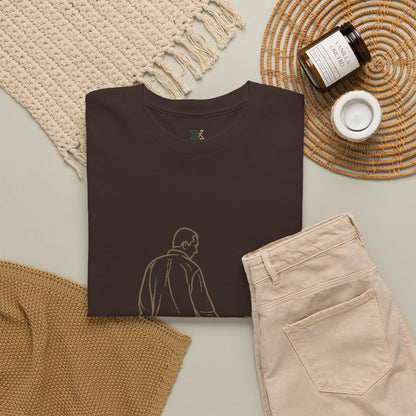 Dad and Girl — Minimal Father & Girl Illustration Tee