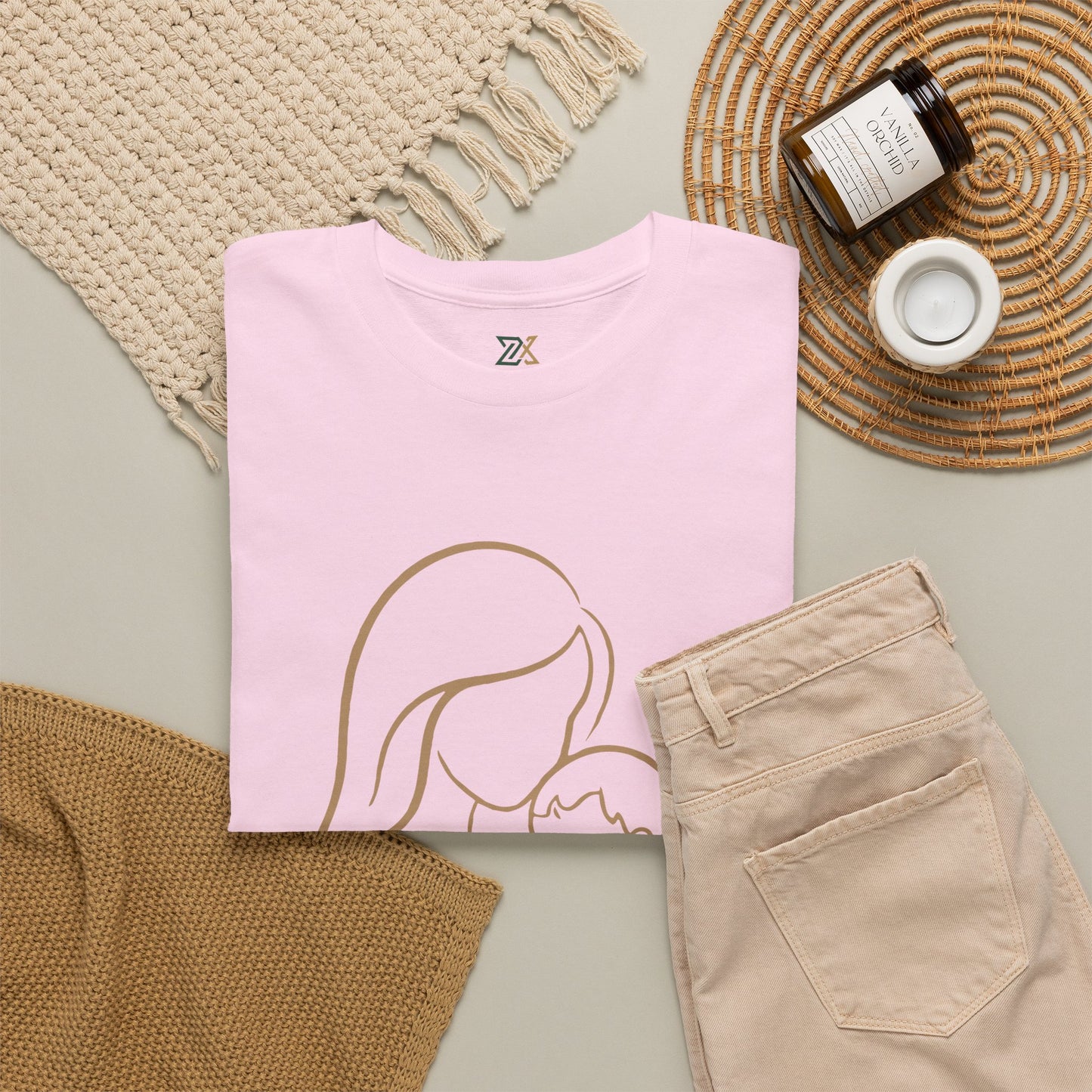 Mother and Baby — Minimalist  Mom T-Shirt
