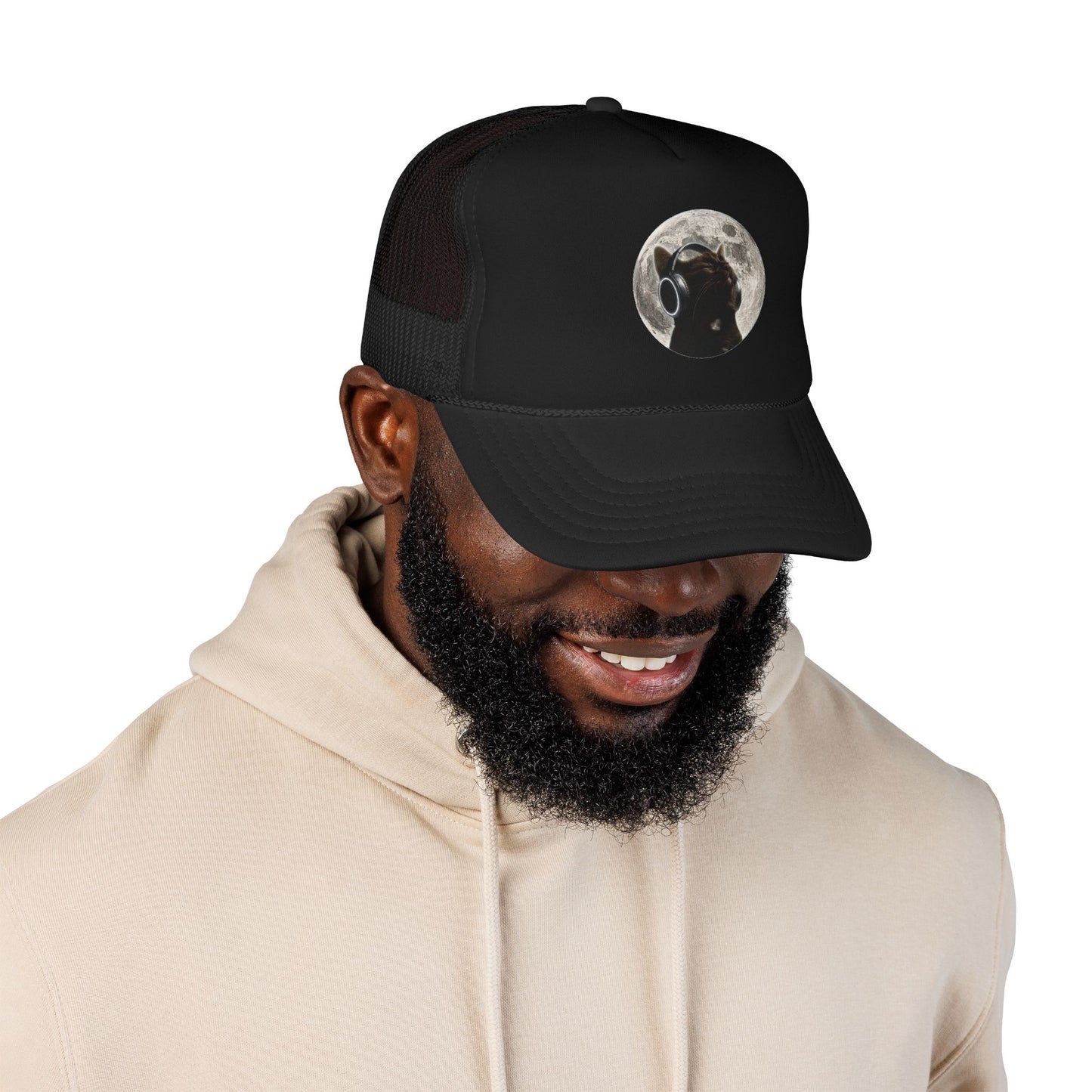 Trucker Hat — Black Dog Moon Graphic Cap