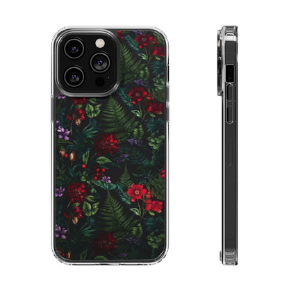 Phone Case — Dark Botanical Clear Magnetic Impact-Resistant Case