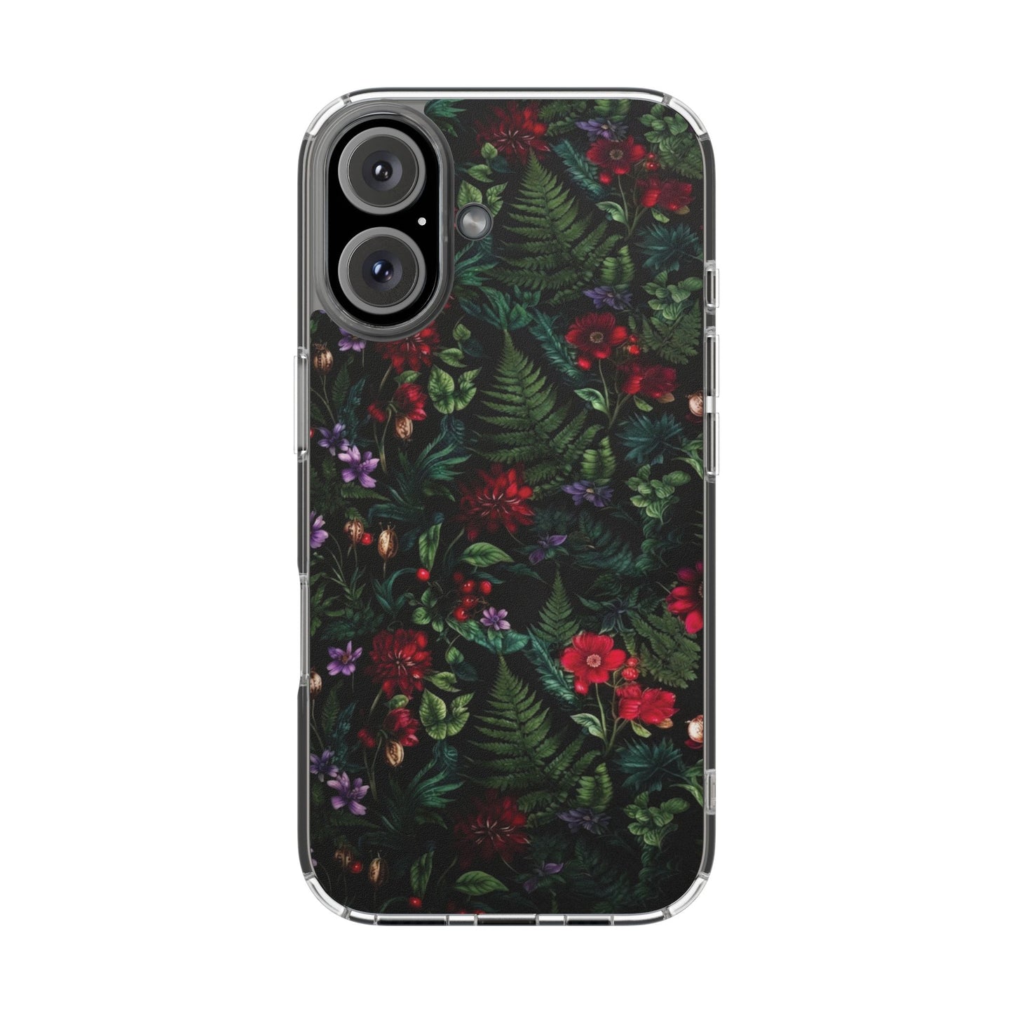 Phone Case — Dark Botanical Clear Magnetic Impact-Resistant Case