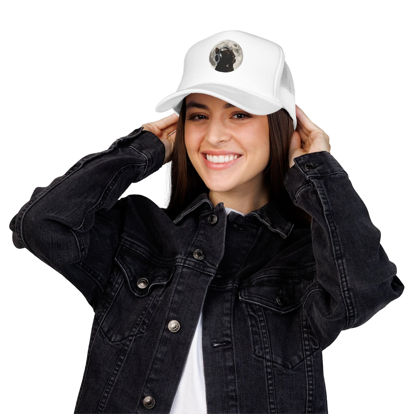 Trucker Hat — Black Dog Moon Graphic Cap