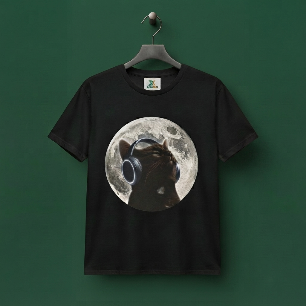 Moon Cat Unisex T-shirt