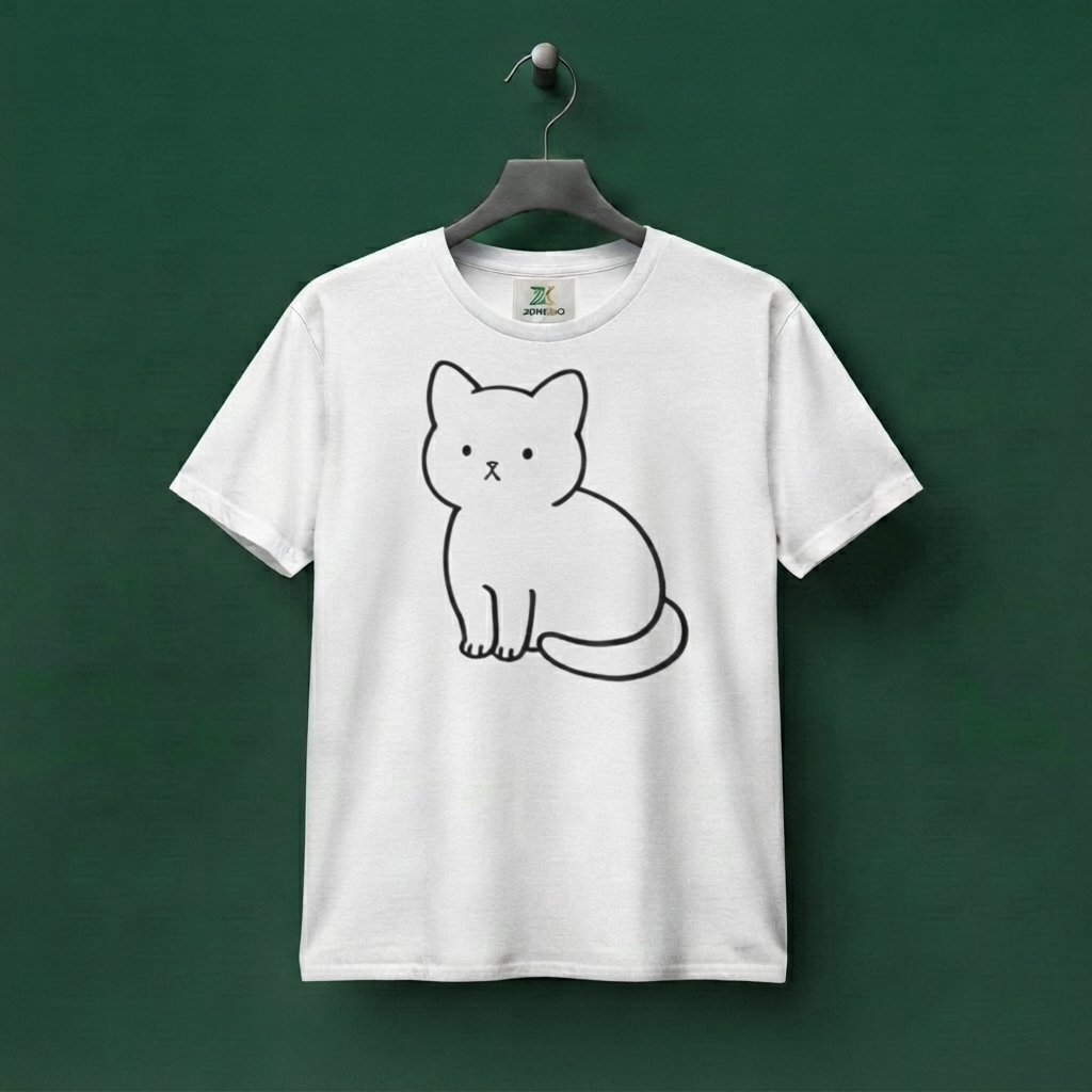 Cute Minimalist Cat Unisex T-shirt