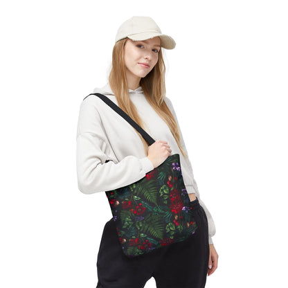 Floral Ferns Tote Bag — Dark Botanical All-Over Print