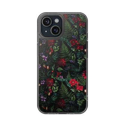 Phone Case — Dark Botanical Clear Magnetic Impact-Resistant Case