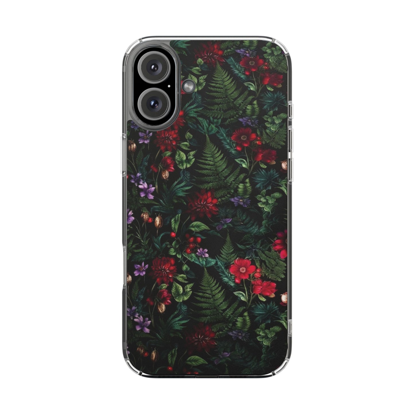 Phone Case — Dark Botanical Clear Magnetic Impact-Resistant Case