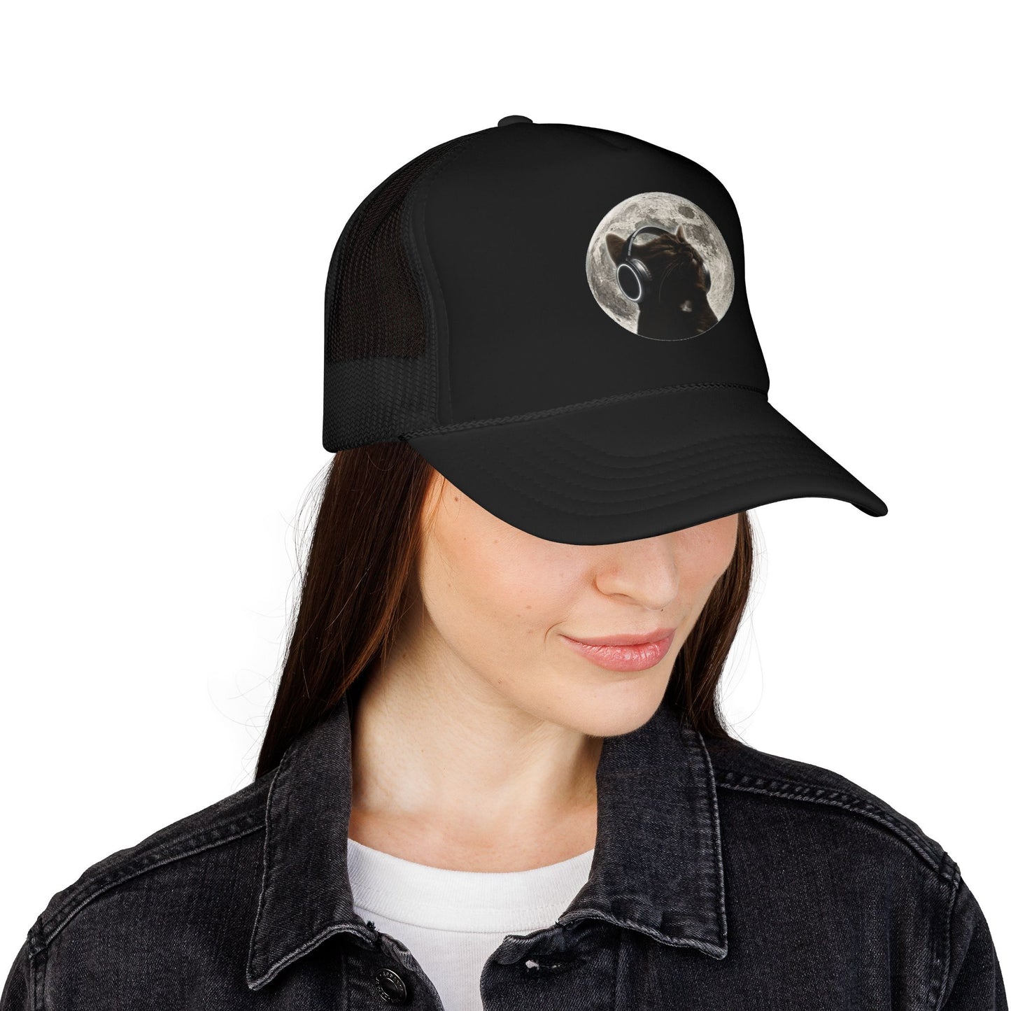 Trucker Hat — Black Dog Moon Graphic Cap