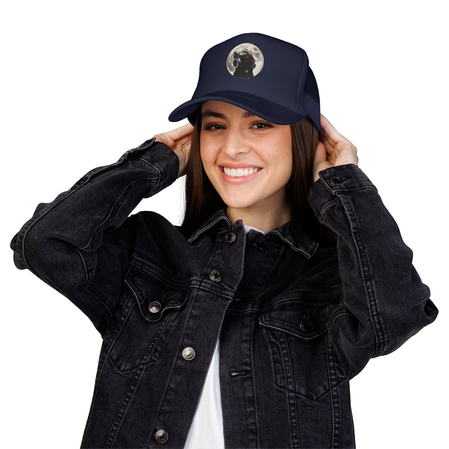 Trucker Hat — Black Dog Moon Graphic Cap