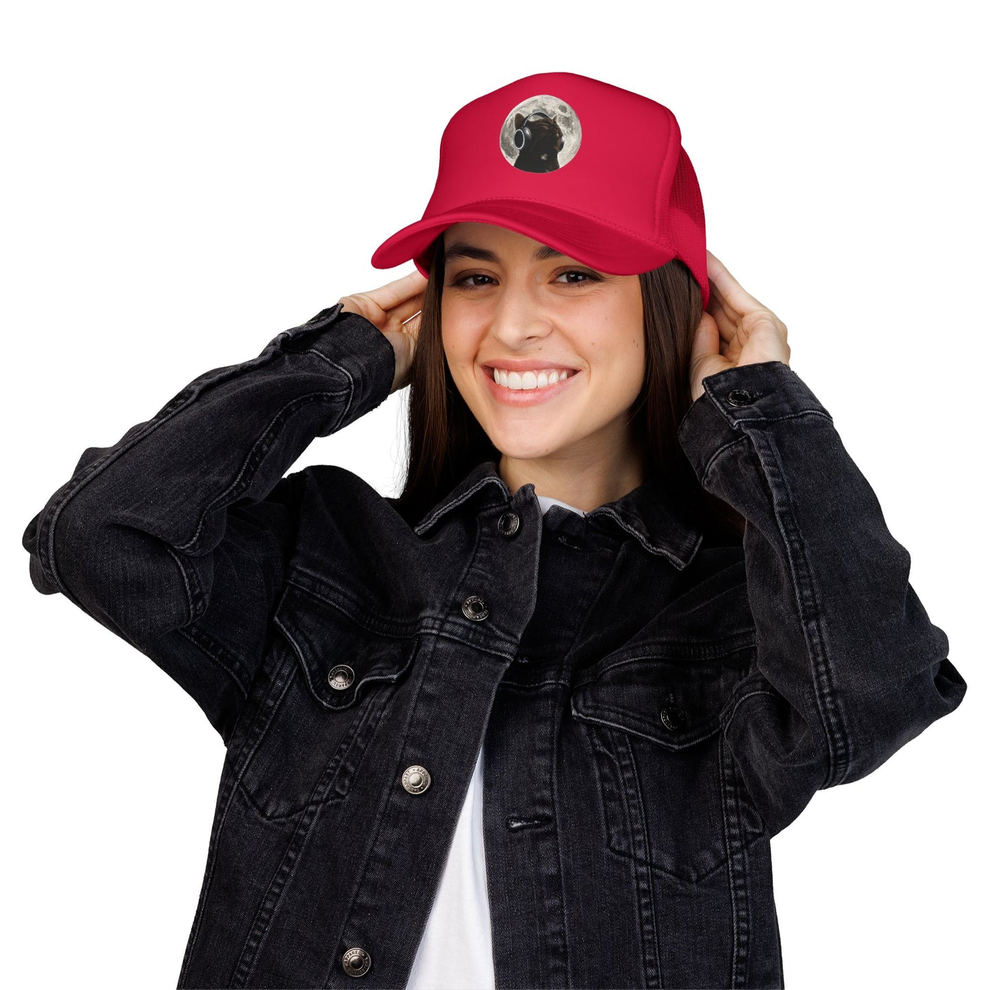 Trucker Hat — Black Dog Moon Graphic Cap