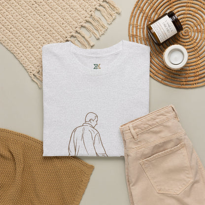 Dad and Girl — Minimal Father & Girl Illustration Tee