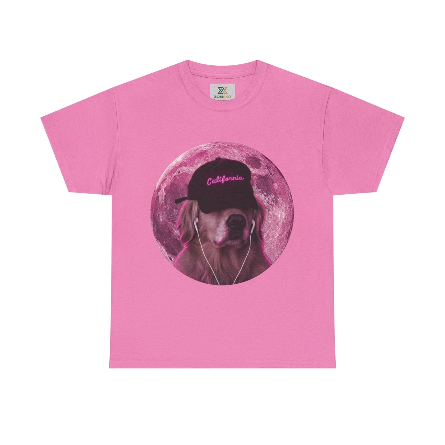 Pink Moon Dog  Unisex T-shirt