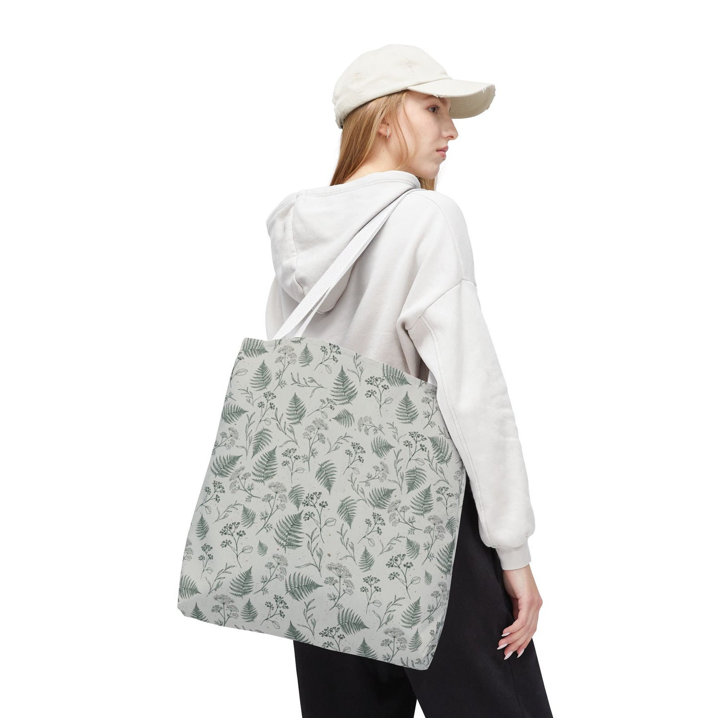 Botanical Fern Tote Bag — Lightweight All-Over Print Grocery & Market Tote