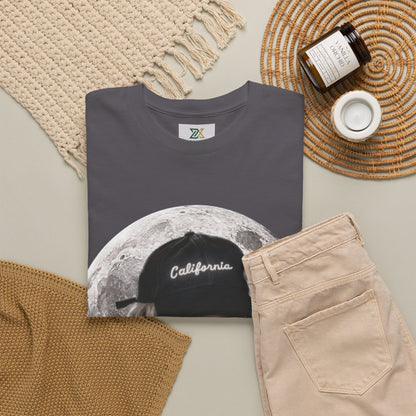 Dog Moon Tee — Golden Retriever Wearing 'California' Cap Graphic T-Shirt