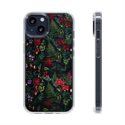 Phone Case — Dark Botanical Clear Magnetic Impact-Resistant Case