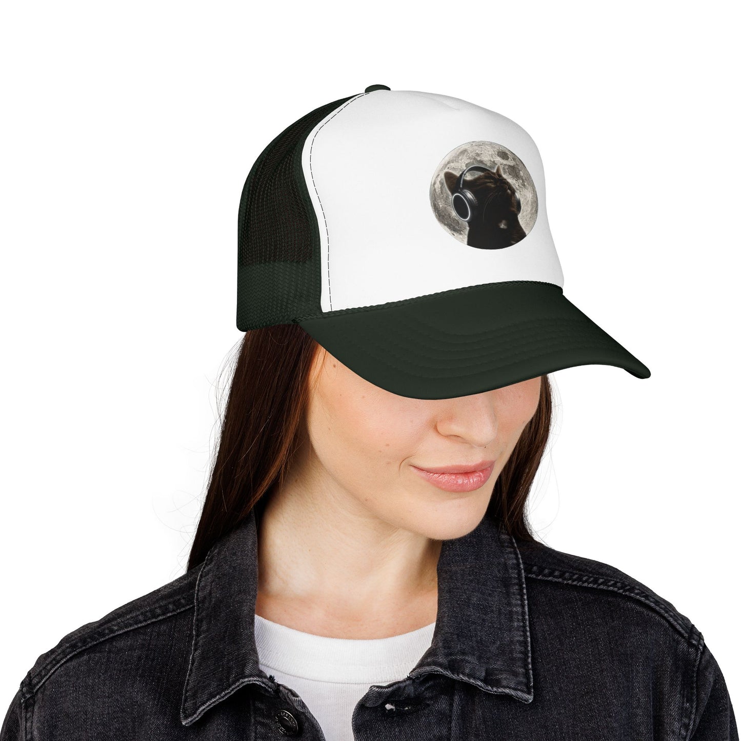 Trucker Hat — Black Dog Moon Graphic Cap
