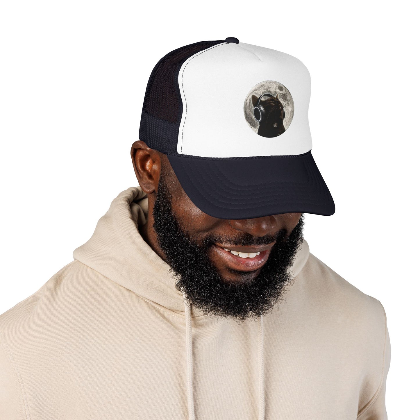 Trucker Hat — Black Dog Moon Graphic Cap