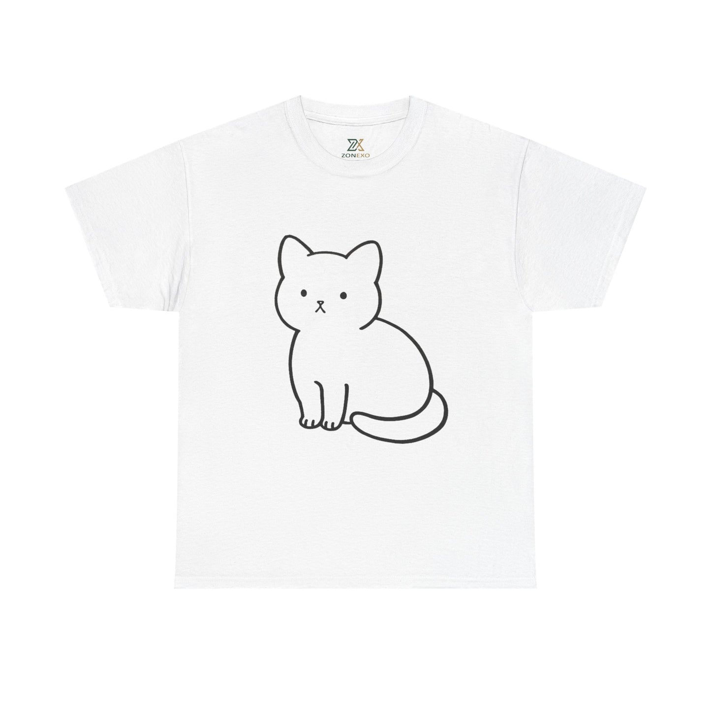 Cute Minimalist Cat Unisex T-shirt