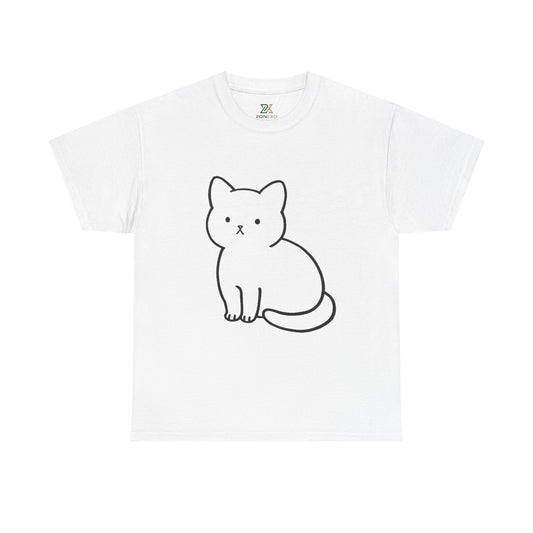 Cute Minimalist Cat Unisex T-shirt