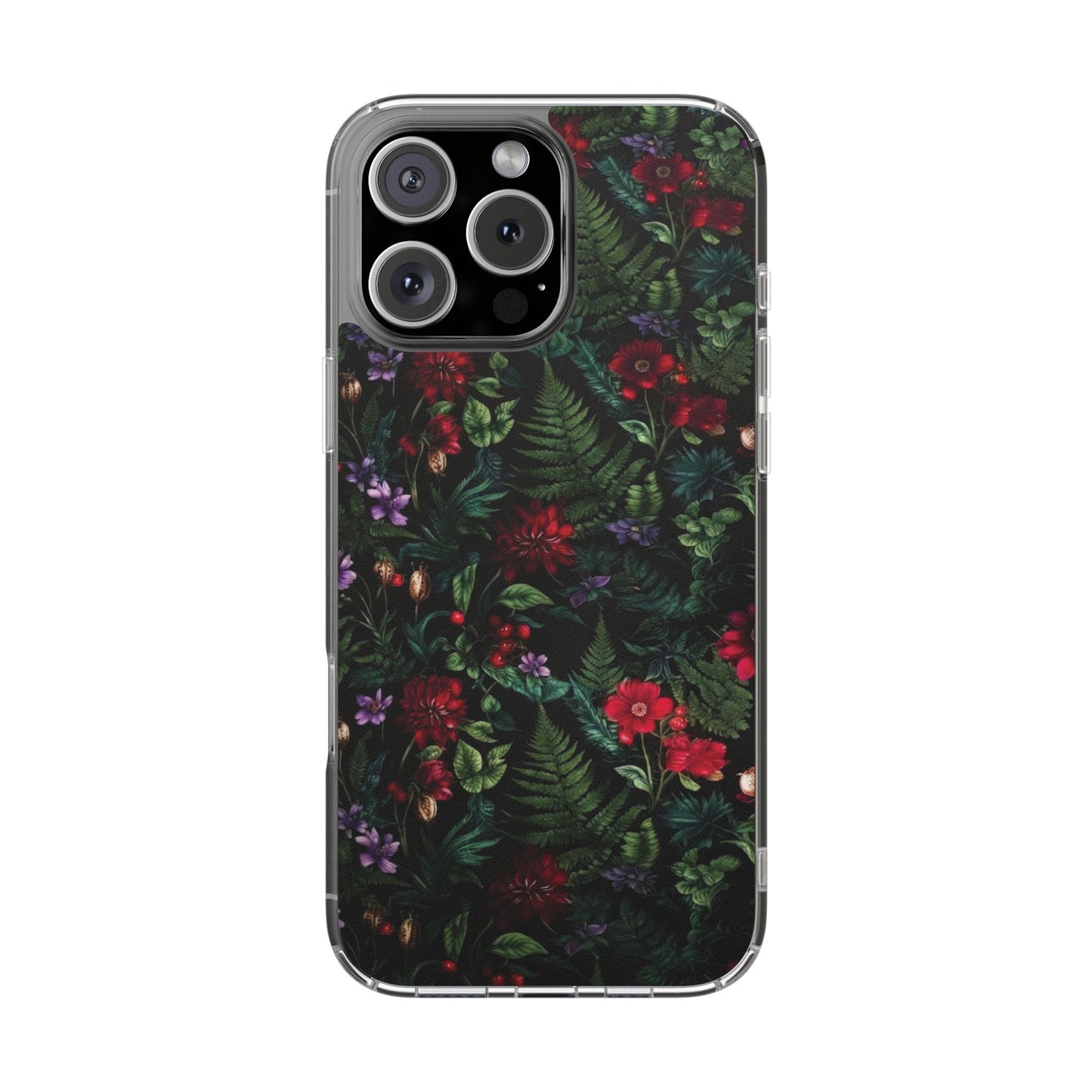 Phone Case — Dark Botanical Clear Magnetic Impact-Resistant Case