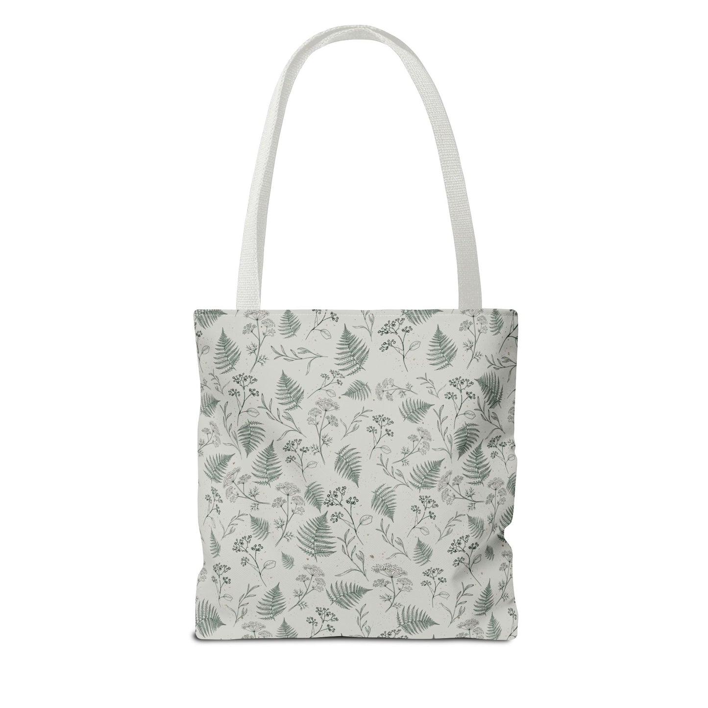 Botanical Fern Tote Bag — Lightweight All-Over Print Grocery & Market Tote