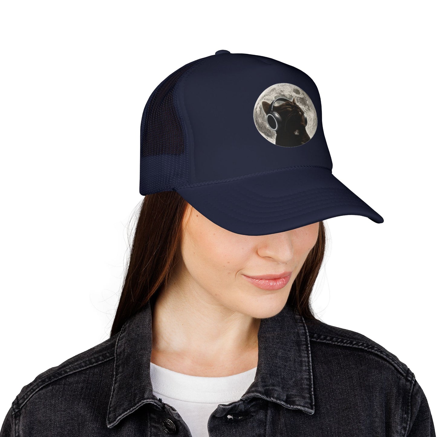 Trucker Hat — Black Dog Moon Graphic Cap