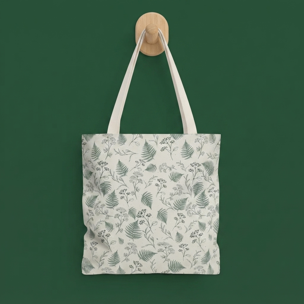 Botanical Fern Tote Bag - Light
